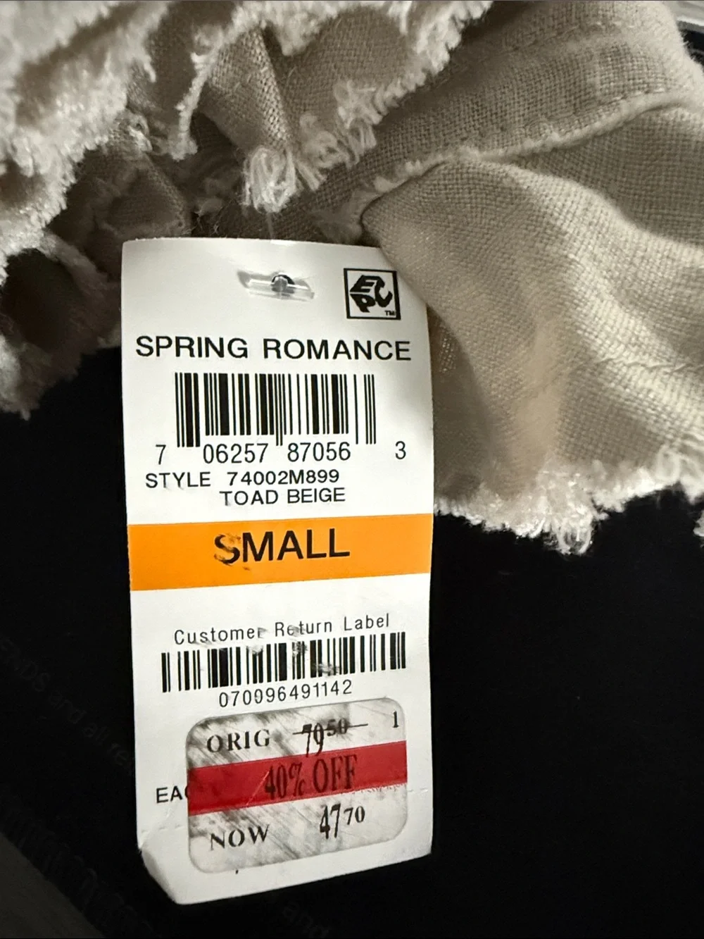 INC International Concepts Beige Ruffled Open-Front Blazer nwt size small